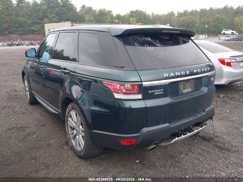 2014 Land Rover Range Rover Sport 3.0L V6 Supercharged Hse VIN: SALWR2WF7EA324452 Lot: 40398075