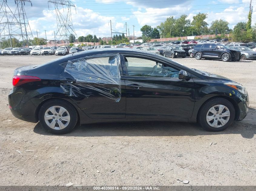 2016 Hyundai Elantra Se VIN: 5NPDH4AE3GH750016 Lot: 40398514