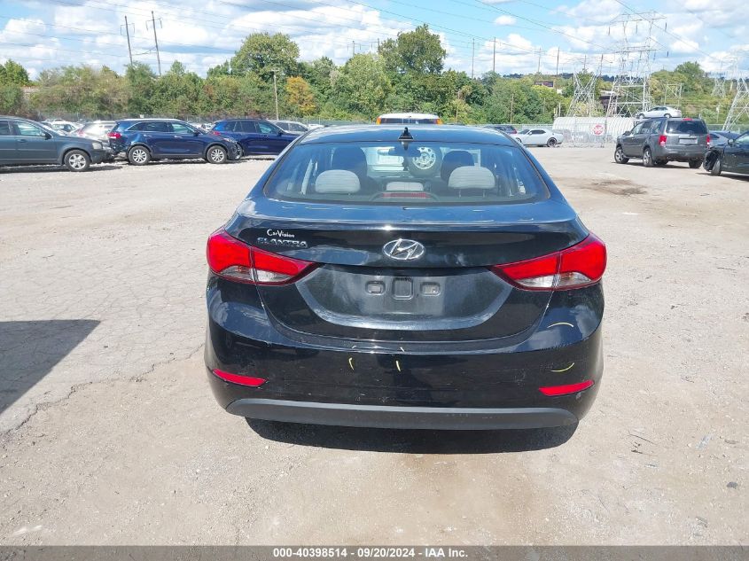 2016 Hyundai Elantra Se VIN: 5NPDH4AE3GH750016 Lot: 40398514