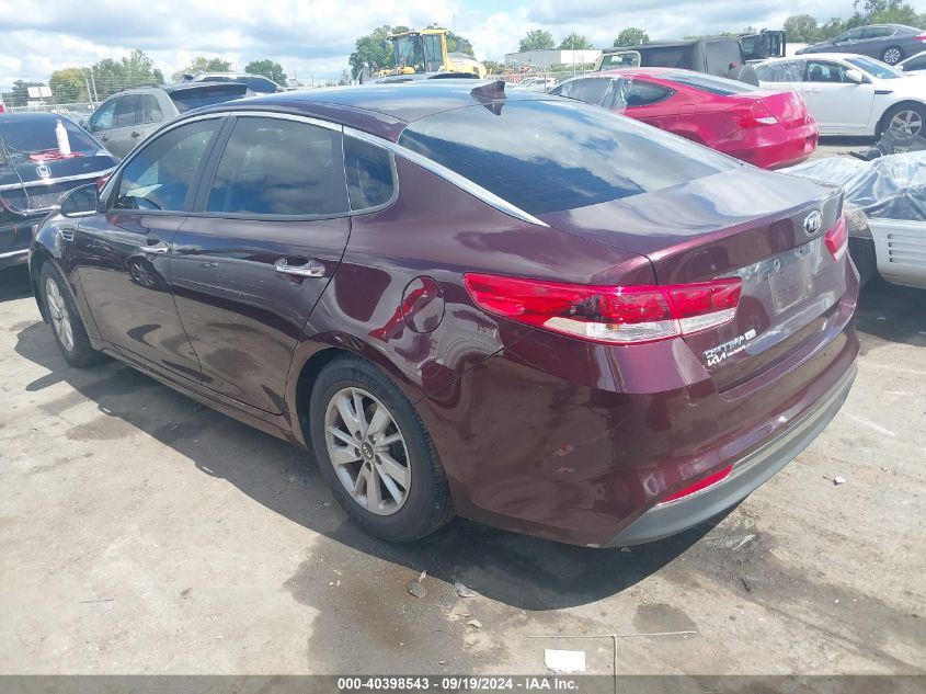 2016 Kia Optima Lx VIN: 5XXGT4L33GG018729 Lot: 40398543