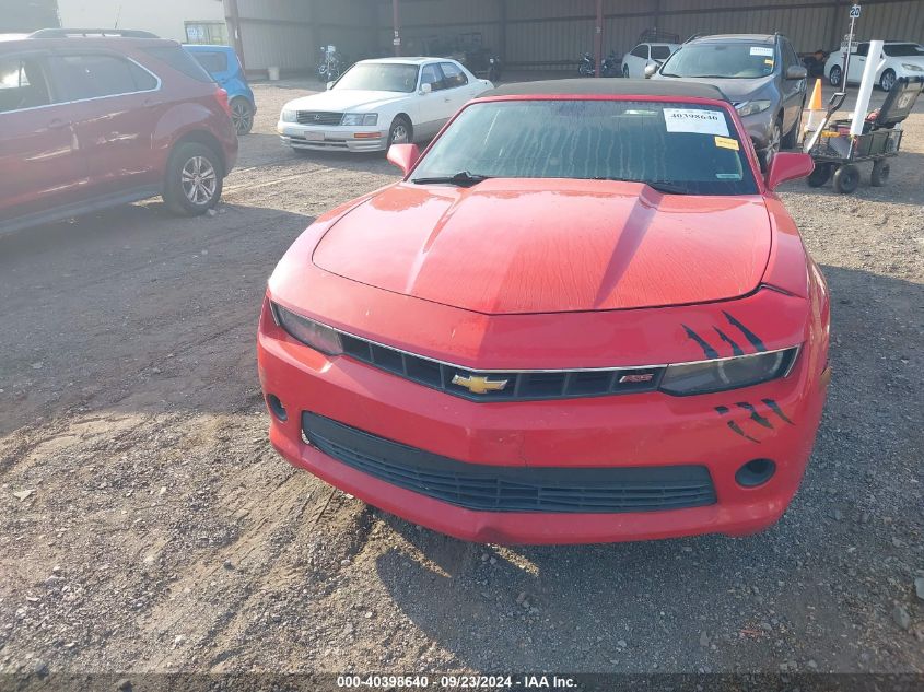 2014 Chevrolet Camaro Lt VIN: 2G1FC3D38E9144828 Lot: 40398640