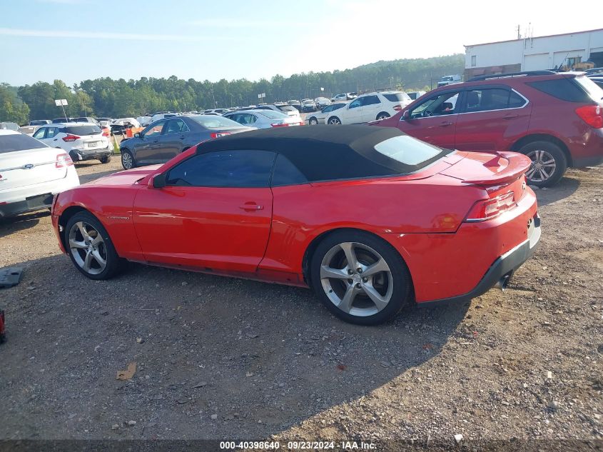 2014 Chevrolet Camaro Lt VIN: 2G1FC3D38E9144828 Lot: 40398640