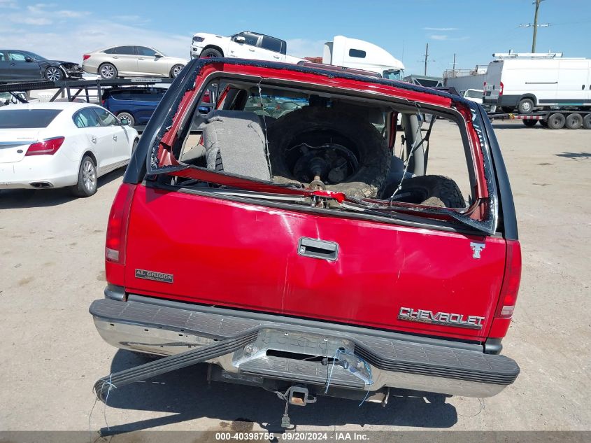 1999 Chevrolet Tahoe VIN: 3GNEK18R8XG162710 Lot: 40398755