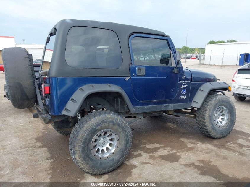 2000 Jeep Wrangler Sport VIN: 1J4FA49SXYP800739 Lot: 40398913