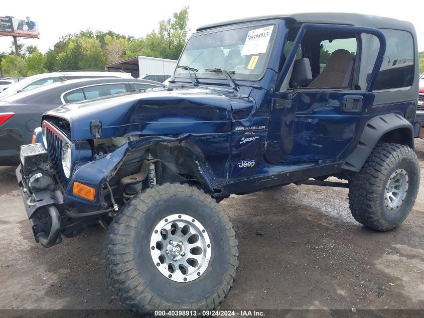 2000 Jeep Wrangler Sport VIN: 1J4FA49SXYP800739 Lot: 40398913