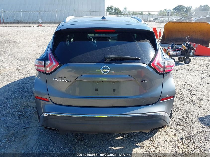 2015 Nissan Murano Sl VIN: 5N1AZ2MG3FN205607 Lot: 40398958