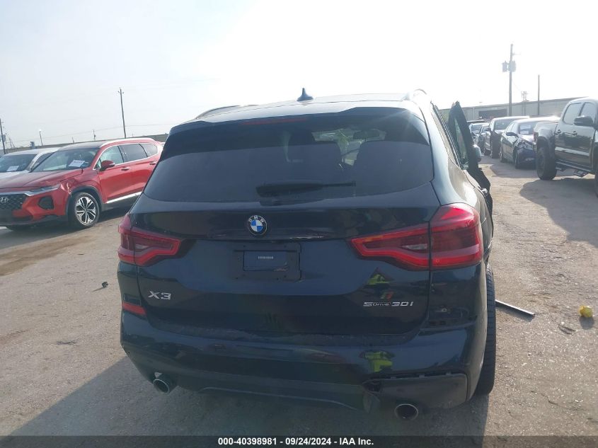 2021 BMW X3 Sdrive30I VIN: 5UXTY3C0XM9G37158 Lot: 40398981