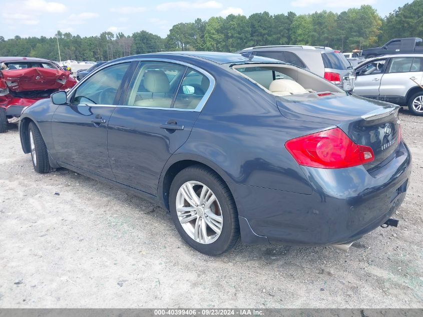 2013 Infiniti G37X VIN: JN1CV6AR9DM757558 Lot: 40399406