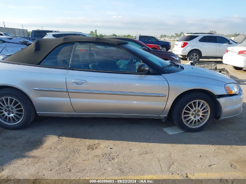 2004 Chrysler Sebring Lxi VIN: 1C3EL55R54N265205 Lot: 40399483