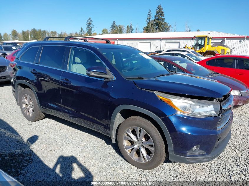 5TDJKRFH5FS084421 2015 Toyota Highlander Xle V6