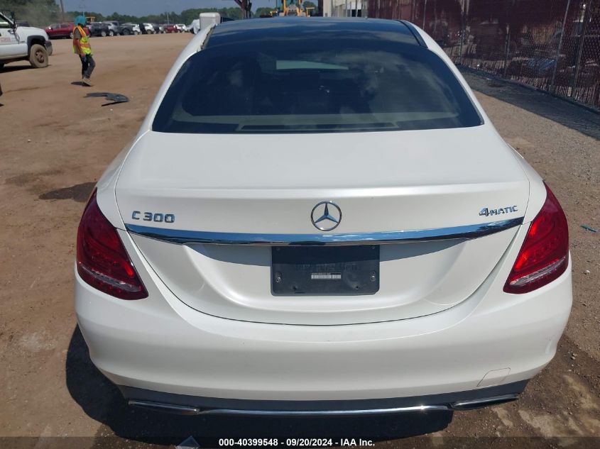 2015 Mercedes-Benz C 300 4Matic/Luxury 4Matic/Sport 4Matic VIN: 55SWF4KB2FU031449 Lot: 40399548