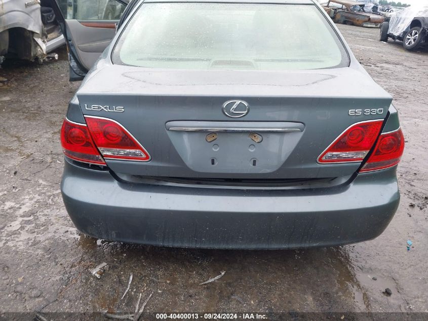 2005 Lexus Es 330 VIN: JTHBA30G255102641 Lot: 40400013