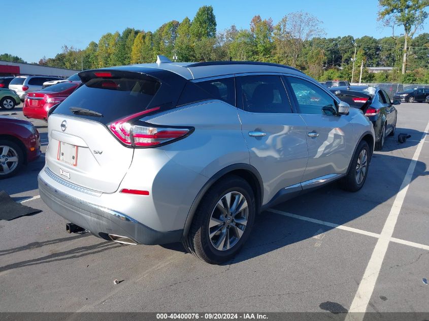 2018 Nissan Murano Sv VIN: 5N1AZ2MGXJN139615 Lot: 40400076