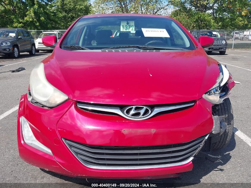 2014 Hyundai Elantra Se VIN: KMHDH4AE2EU118705 Lot: 40400149