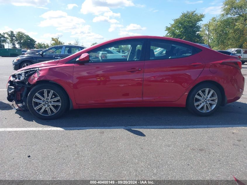 2014 Hyundai Elantra Se VIN: KMHDH4AE2EU118705 Lot: 40400149