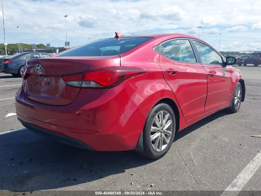 VIN KMHDH4AE2EU118705 2014 Hyundai Elantra, SE no.4