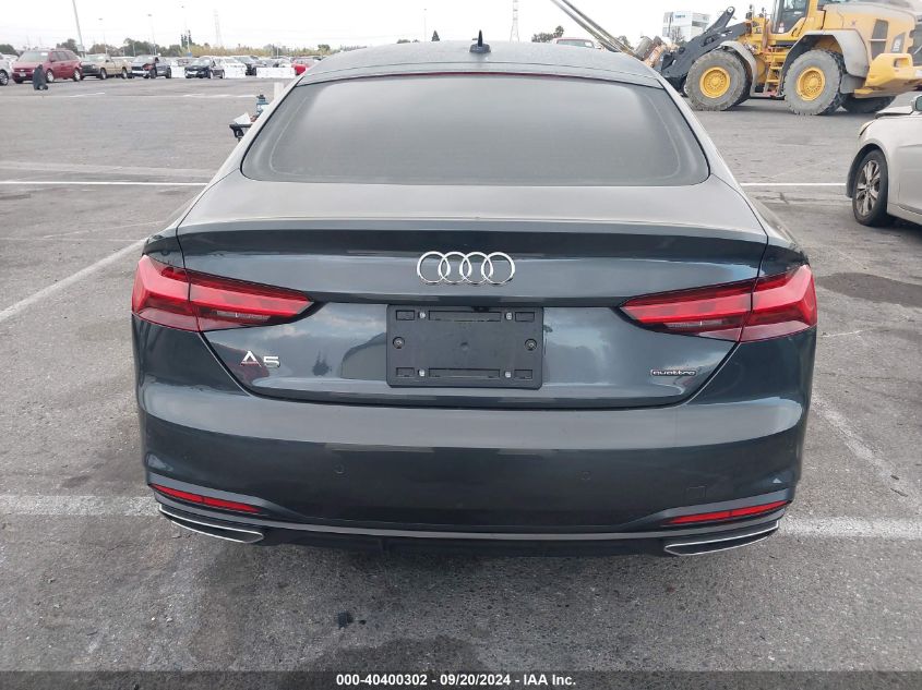 2023 Audi A5 Sportback Premium Plus 40 Tfsi Quattro S Tronic VIN: WAUCBCF51PA018004 Lot: 40400302