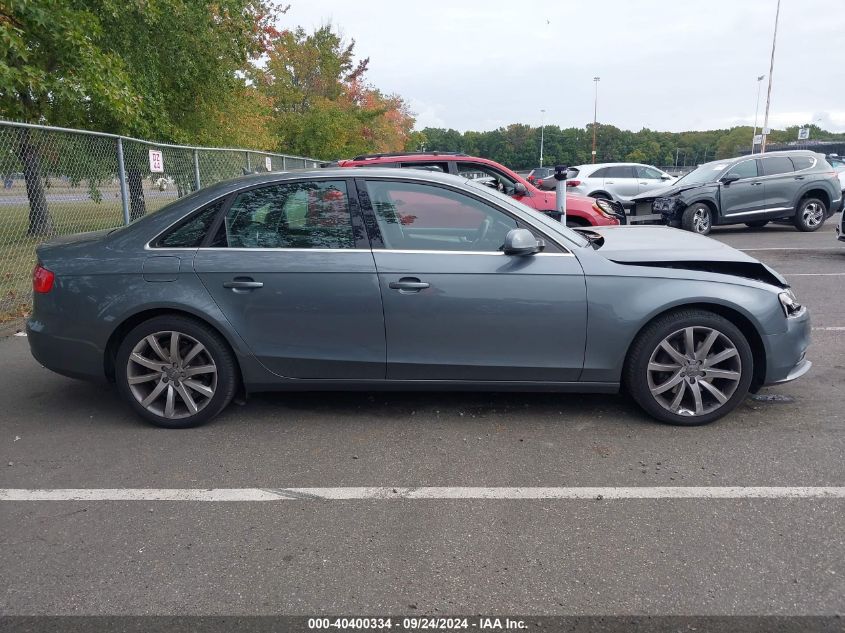 2013 Audi A4 2.0T Premium VIN: WAUFFAFL9DN042155 Lot: 40400334