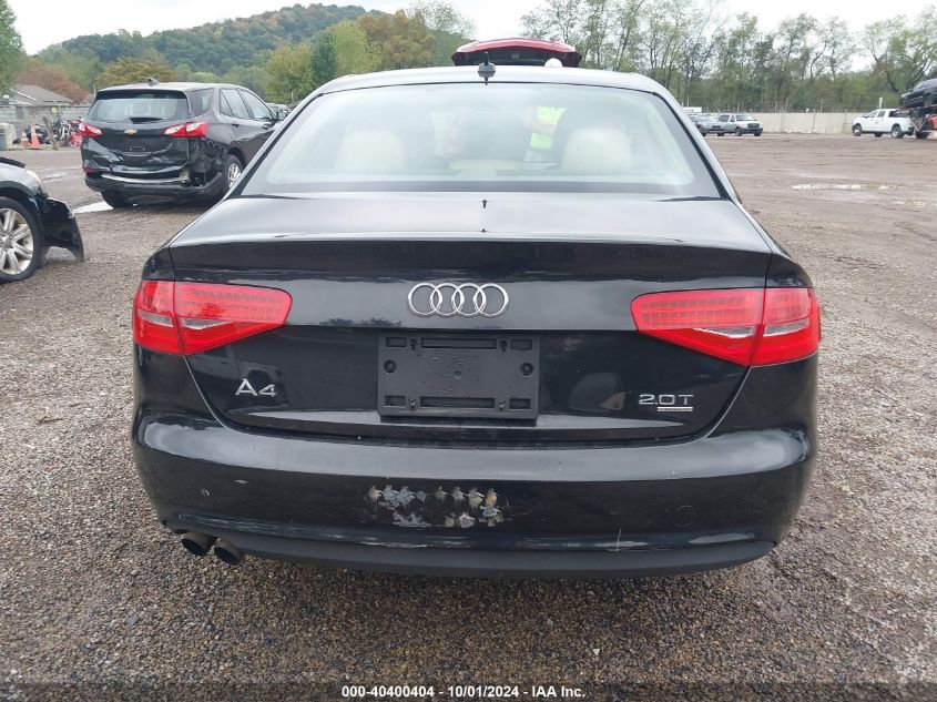 2013 Audi A4 2.0T Premium VIN: WAUFFAFL0DN024904 Lot: 40400404