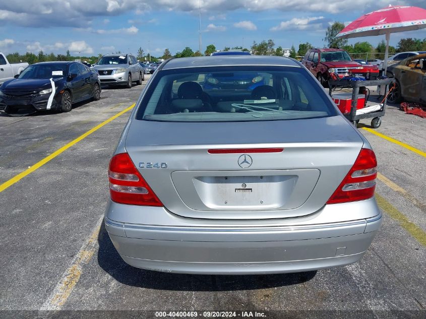 2003 Mercedes-Benz C 240 VIN: WDBRF61J63F381370 Lot: 40400469