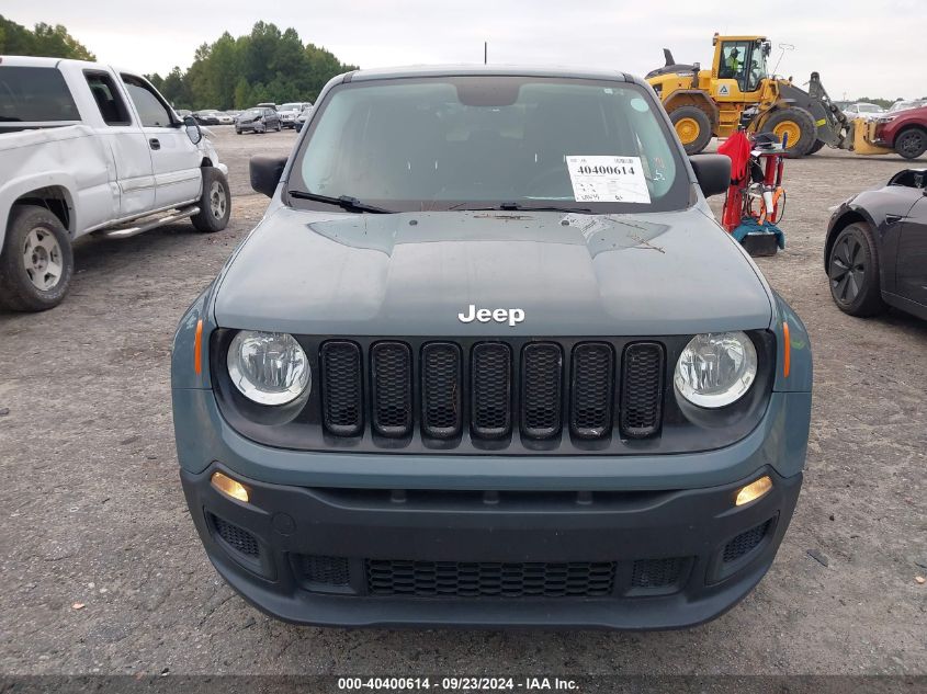 2017 Jeep Renegade Sport Fwd VIN: ZACCJAAHXHPE99030 Lot: 40400614