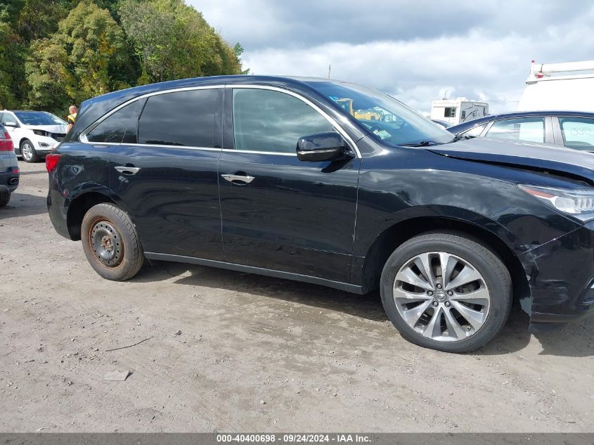 2015 Acura Mdx Technology VIN: 5FRYD4H48FB028725 Lot: 40400698