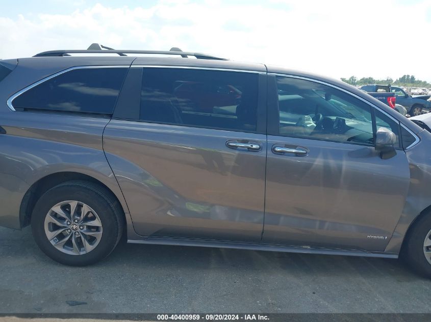 2021 Toyota Sienna Xle VIN: 5TDYRKEC5MS024126 Lot: 40400959