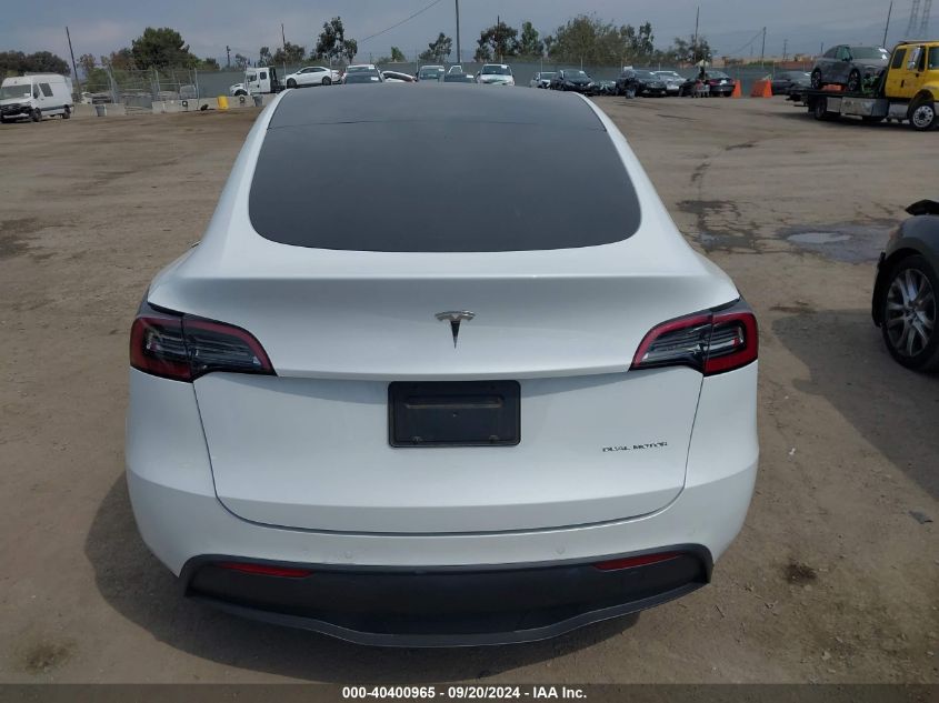 2021 Tesla Model Y Long Range Dual Motor All-Wheel Drive VIN: 5YJYGDEE5MF305950 Lot: 40400965