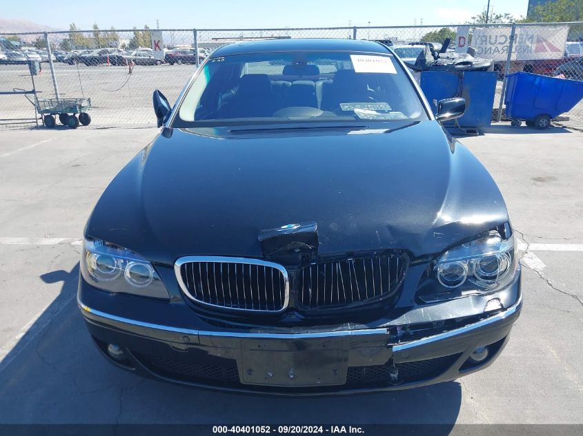 2006 BMW 750Li VIN: WBAHN83596DT33693 Lot: 40401052