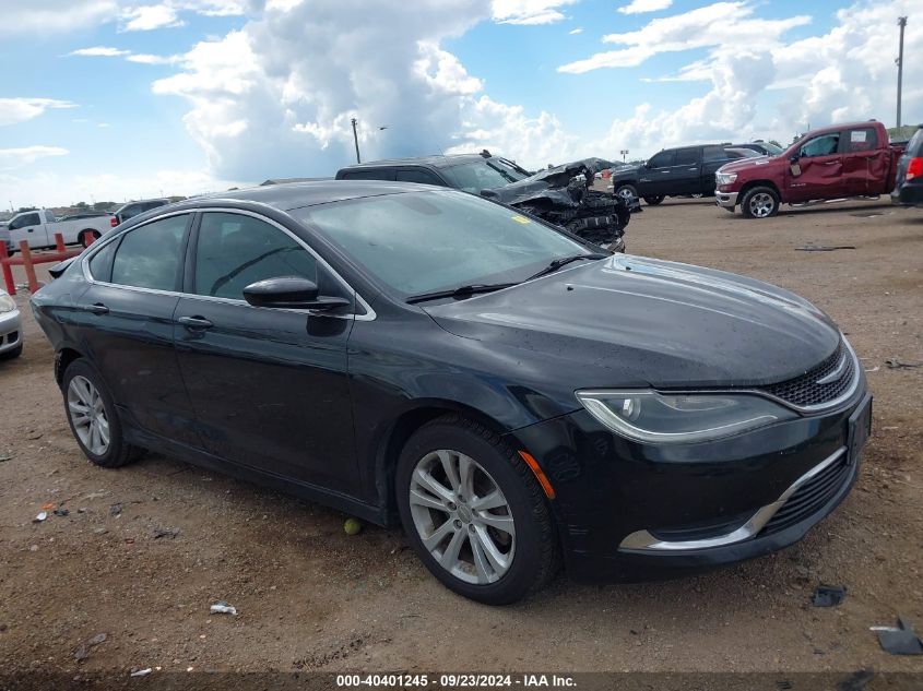 2015 Chrysler 200 Limited VIN: 1C3CCCAB0FN580145 Lot: 40401245