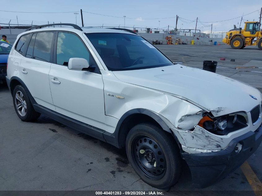 2004 BMW X3 3.0I VIN: WBXPA93424WA65343 Lot: 40401283