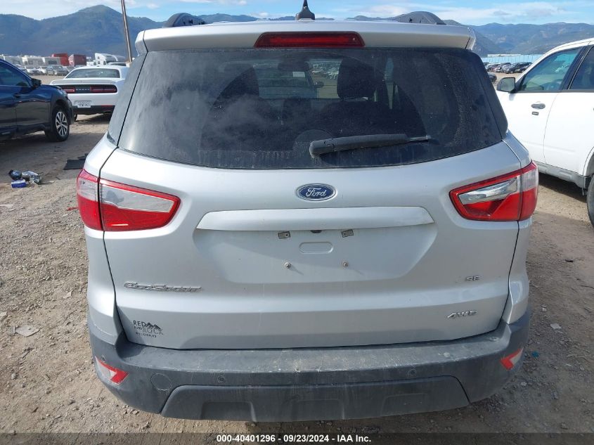 2020 Ford Ecosport Se VIN: MAJ6S3GL8LC389873 Lot: 40401296