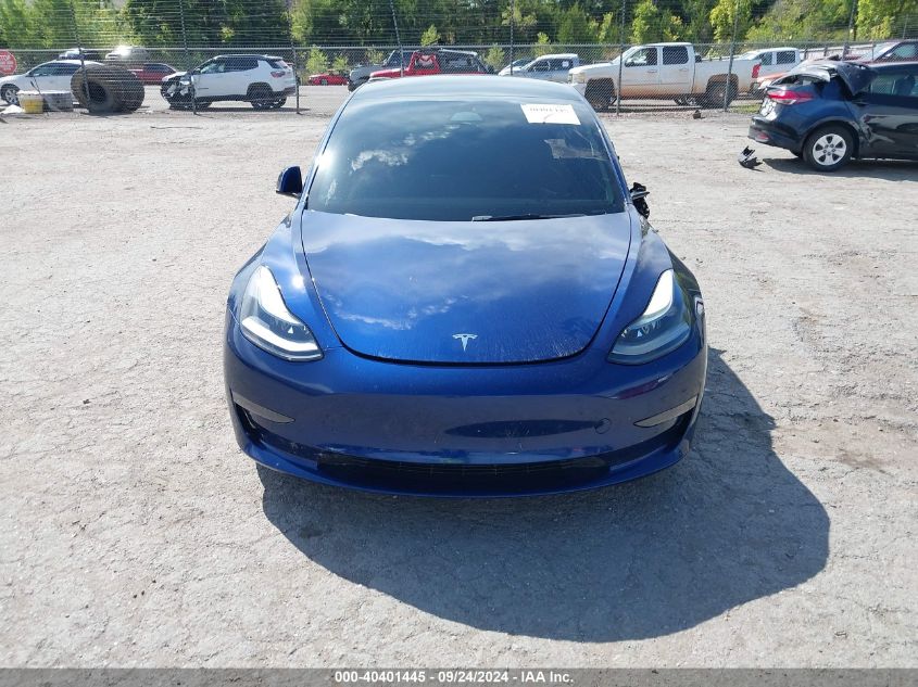 2022 Tesla Model 3 VIN: 5YJ3E1EB1NF170391 Lot: 40401445