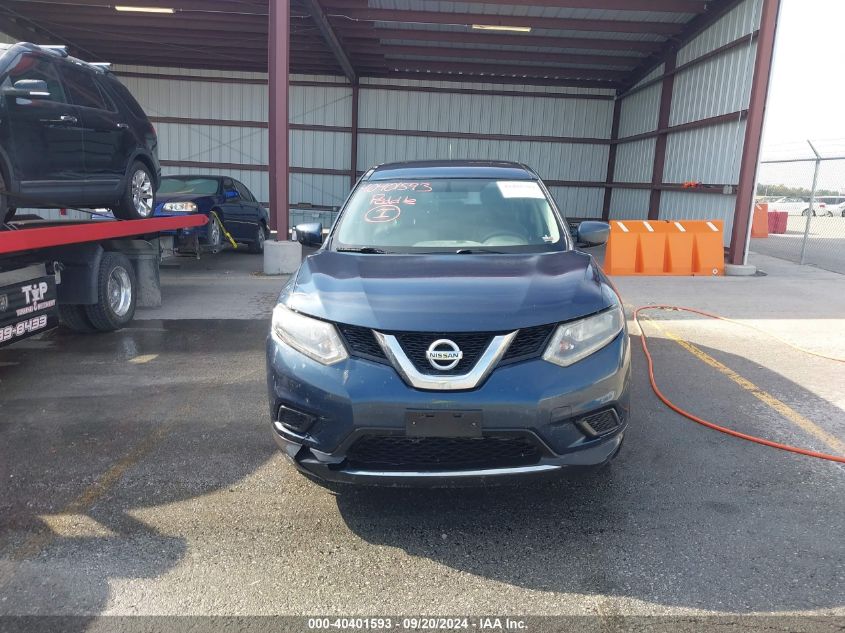 2016 Nissan Rogue S VIN: KNMAT2MT7GP595877 Lot: 40401593