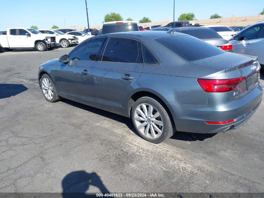 2017 Audi A4 Premium VIN: WAUGNAF44HN017640 Lot: 40401623