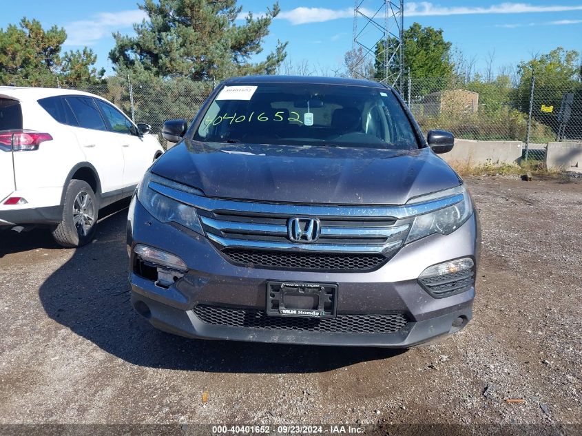 2016 Honda Pilot Lx VIN: 5FNYF6H14GB045729 Lot: 40401652