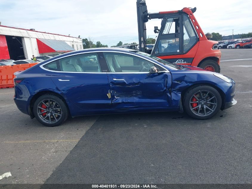 2019 Tesla Model 3 Long Range/Mid Range/Standard Range/Standard Range Plus VIN: 5YJ3E1EA0KF301992 Lot: 40401931