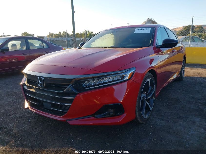 VIN 1HGCV1F32NA018668 2022 HONDA ACCORD SPORT