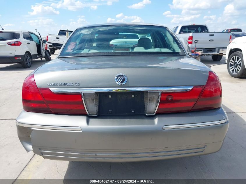 2003 Mercury Grand Marquis Gs VIN: 2MEFM74W03X651929 Lot: 40402147