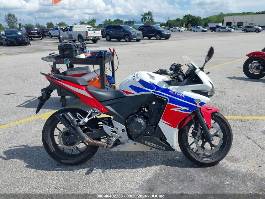 2014 Honda Cbr500 R VIN: MLHPC4460E5100053 Lot: 40402253