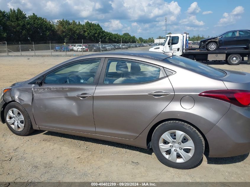 2016 Hyundai Elantra Se VIN: 5NPDH4AE8GH746432 Lot: 40402289