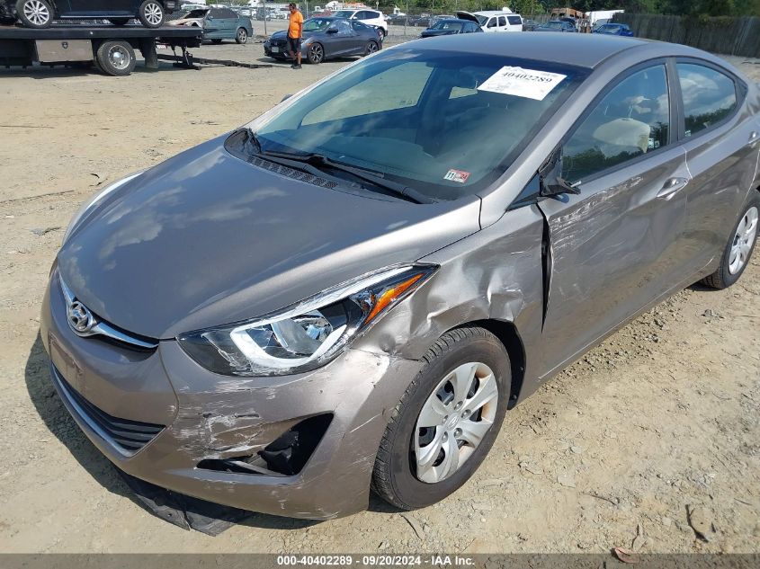 2016 Hyundai Elantra Se VIN: 5NPDH4AE8GH746432 Lot: 40402289