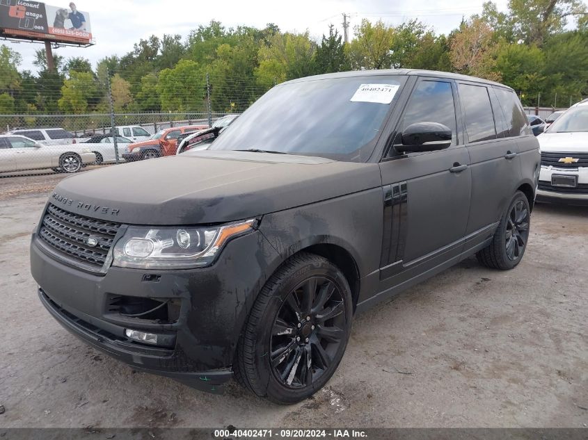 2016 Land Rover Range Rover 5.0L V8 Supercharged VIN: SALGS2EF1GA261782 Lot: 40402471