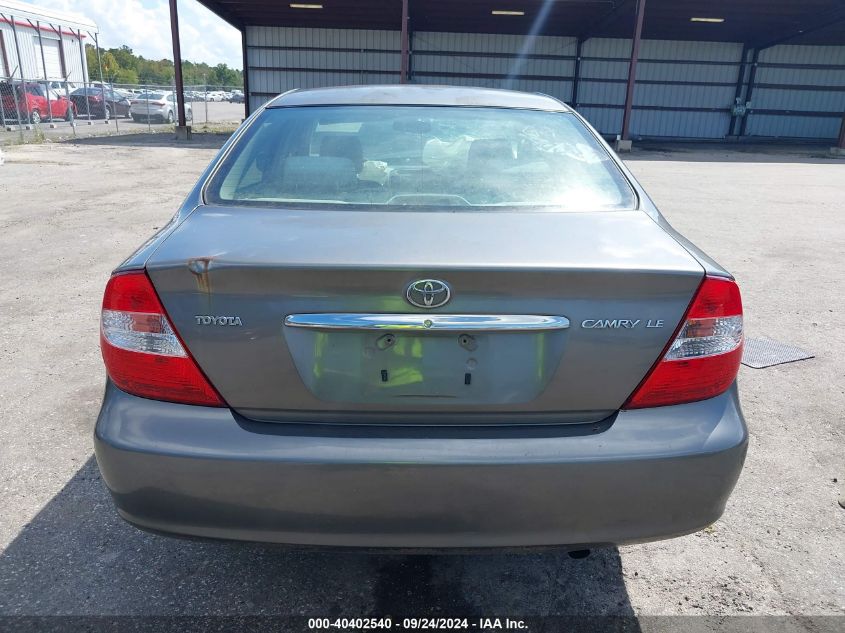 2003 Toyota Camry Le VIN: JTDBE32K230157916 Lot: 40402540