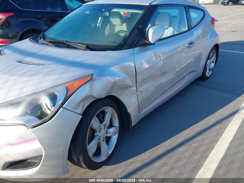 2012 Hyundai Veloster Base W/Gray VIN: KMHTC6AD8CU045916 Lot: 40402656