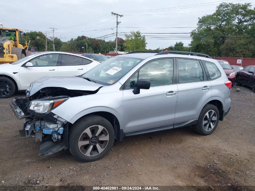 2017 Subaru Forester 2.5I VIN: JF2SJABC7HH582650 Lot: 40402981