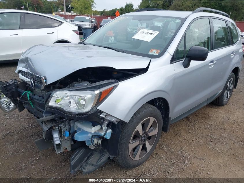 2017 Subaru Forester 2.5I VIN: JF2SJABC7HH582650 Lot: 40402981