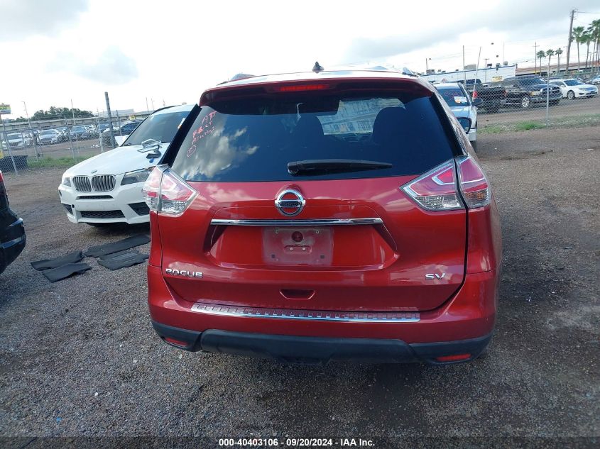 2015 Nissan Rogue Sv VIN: 5N1AT2MT5FC881079 Lot: 40403106