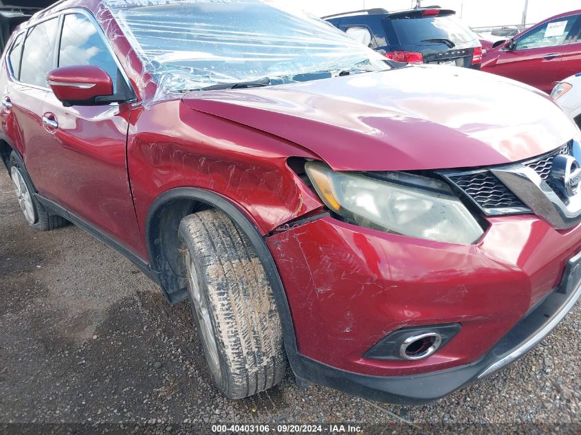 2015 Nissan Rogue Sv VIN: 5N1AT2MT5FC881079 Lot: 40403106