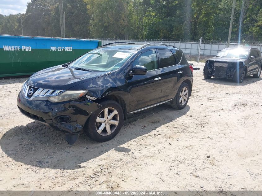 2009 Nissan Murano Sl VIN: JN8AZ18U79W027508 Lot: 40403443